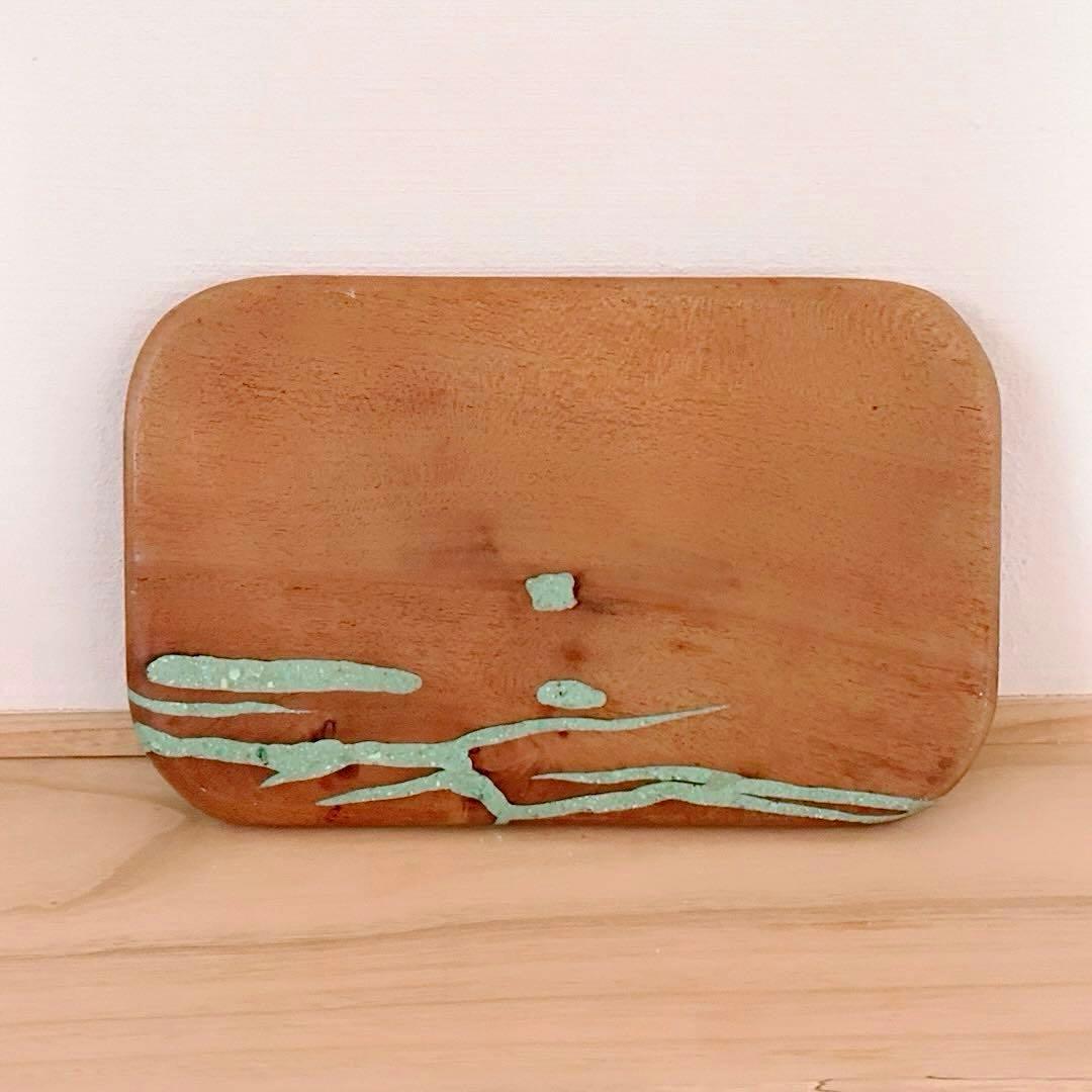 カッティングボード ターコイズインレイ まな板 2セット 天然木 アメリカ製