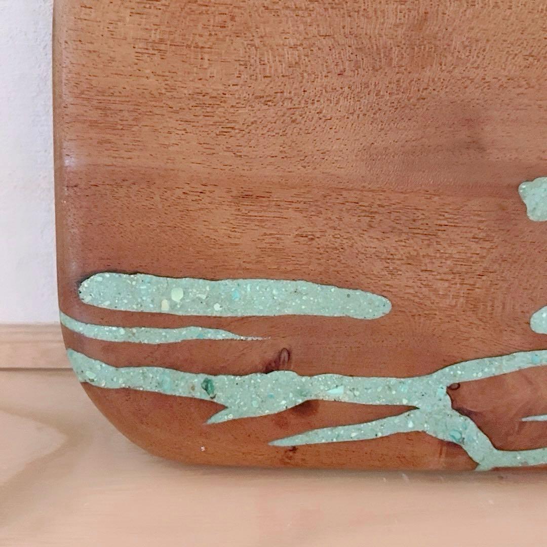 カッティングボード ターコイズインレイ まな板 2セット 天然木 アメリカ製