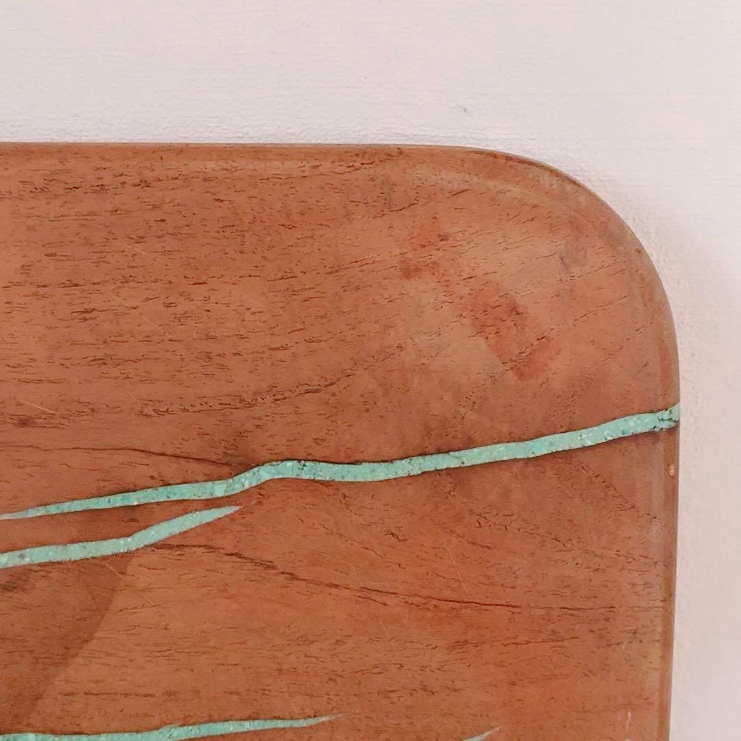 カッティングボード ターコイズインレイ まな板 2セット 天然木 アメリカ製