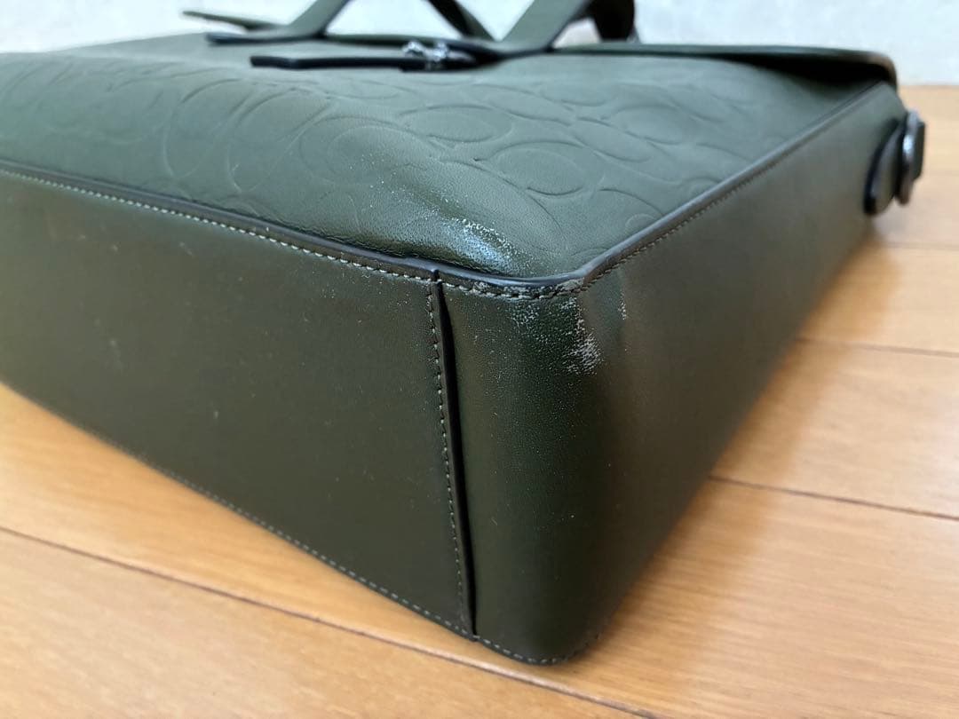 COACH オリーブグリーン ビジネスバッグ