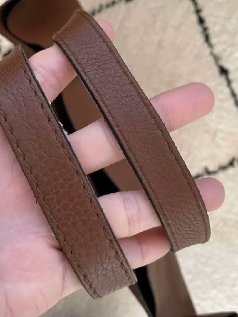 GUCCI グッチ 大判レザートートバッグ シボ革