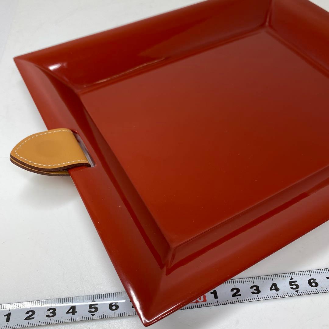 エルメス　木製漆塗トレイ　タサチ　東さ7-0302☆1F
