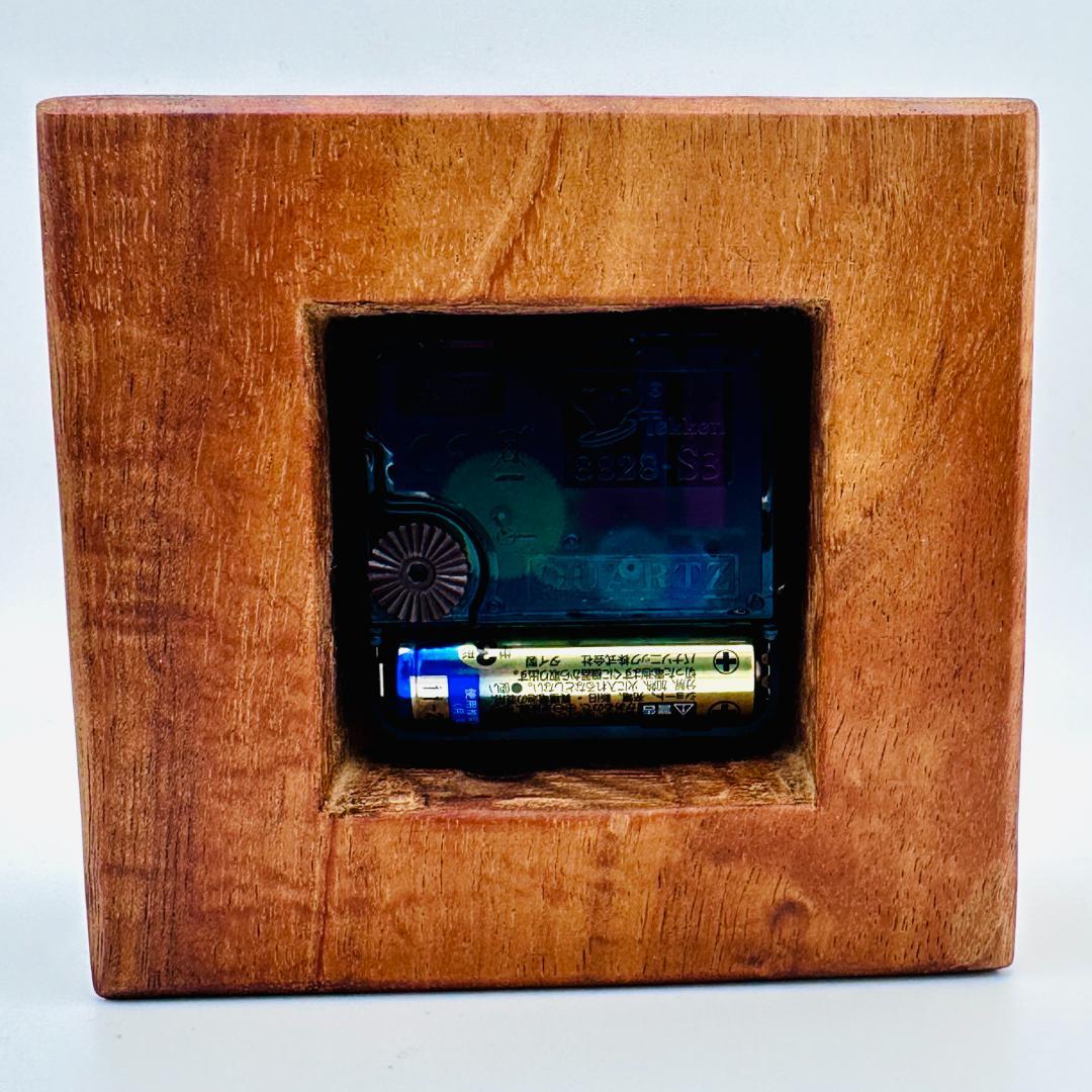 ハンドメイド ハワイアンコアウッド 置き時計