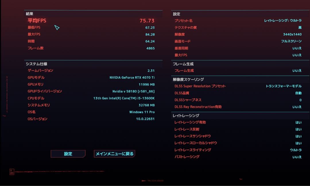 【美品・動作良好】MSI GeForce RTX 4070 Ti 12GB