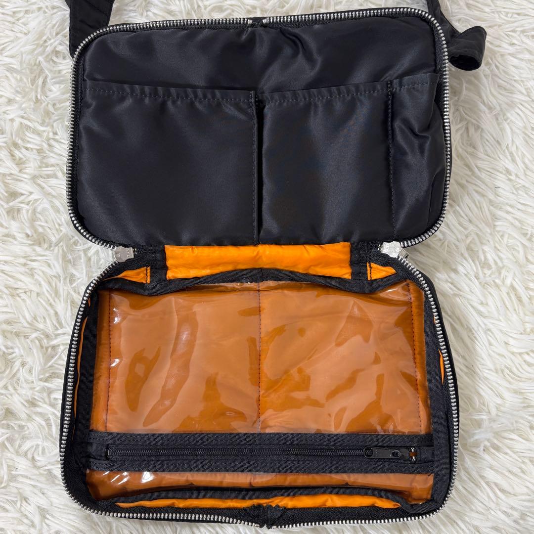 【美品】 PORTER ポーター タンカー ショルダーバッグ 2層 ブラック