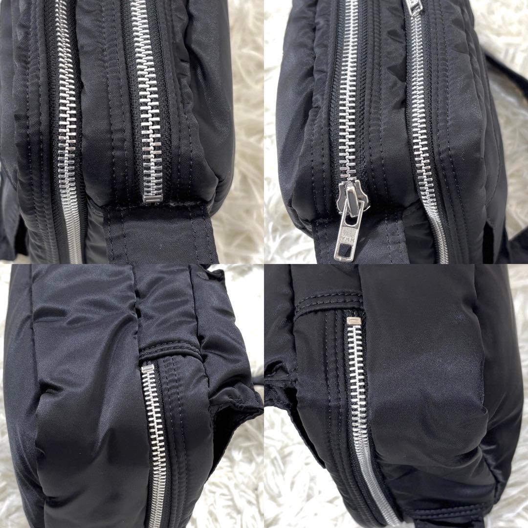 【美品】 PORTER ポーター タンカー ショルダーバッグ 2層 ブラック