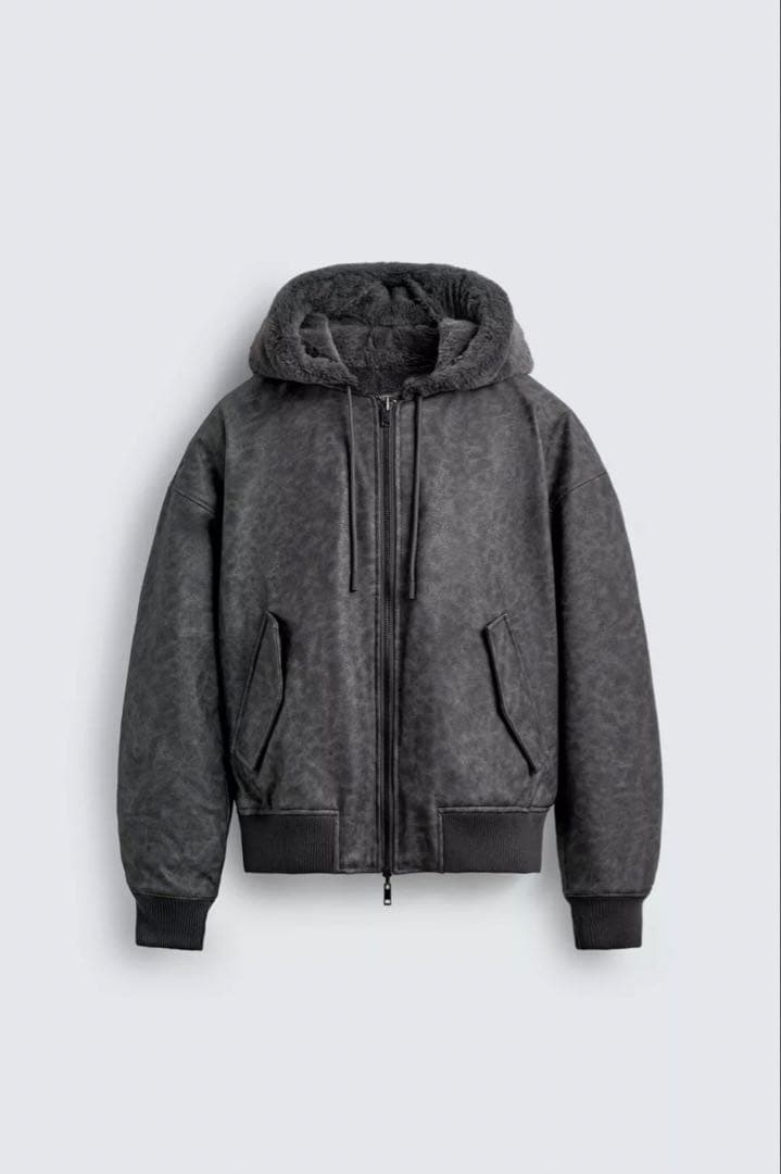 ZARA リバーシブルフェイクレザーボンバージャケットXXLサイズ