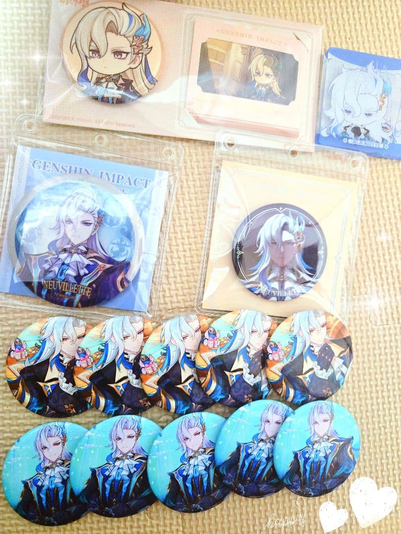 原神 ヌヴィレット ぬいぐるみ 缶バッジ ヌヴィレット大量コレクションセット☆