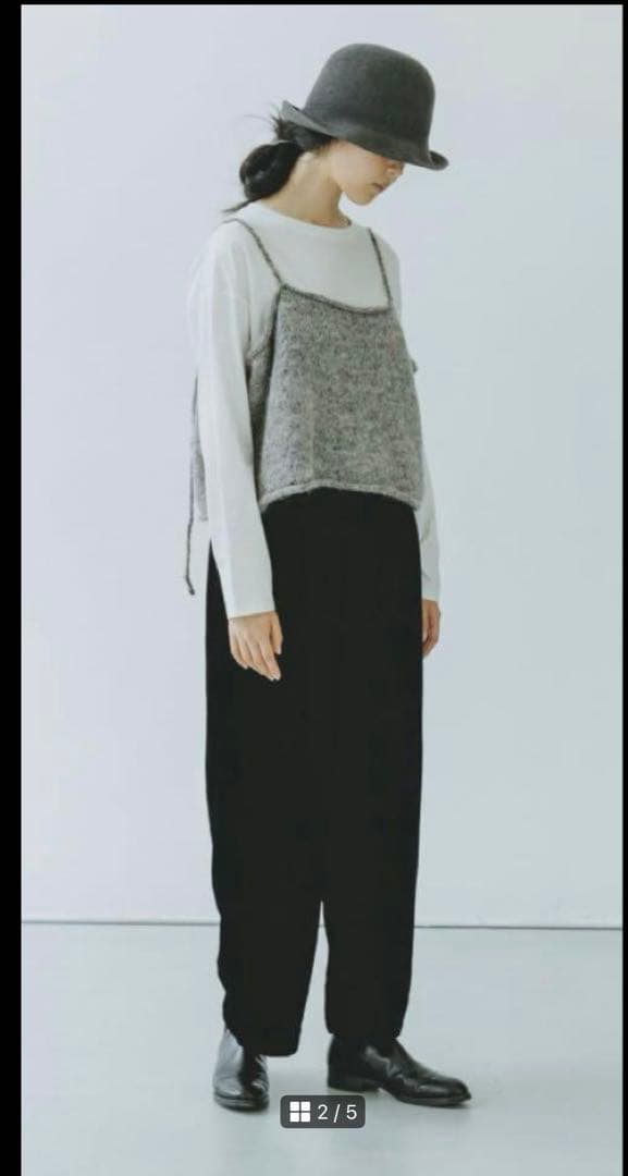 かぐれ　カラーネップアルパカニットキャミソール