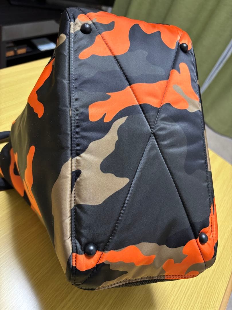 PORTER オレンジ カモフラ トートバッグ
