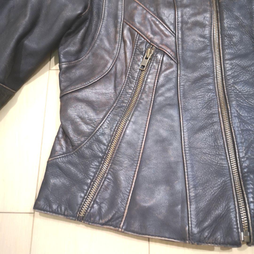 リーバイス レザージャケット シングルライダース Ｍ ヴィンテージ加工 激レア品
