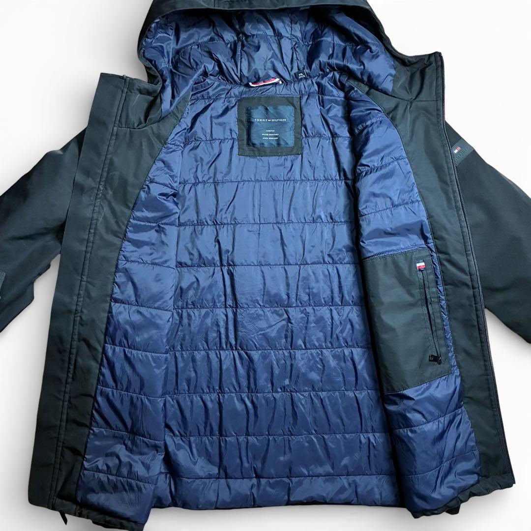   中綿 ナイロンジャケット テック系 オールブラック