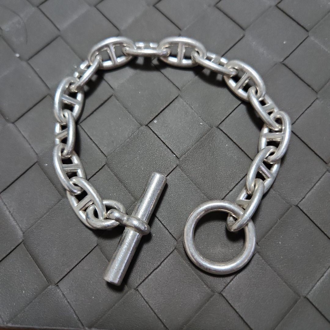 HERMES シルバーチェーンブレスレット　シェーヌダンクル