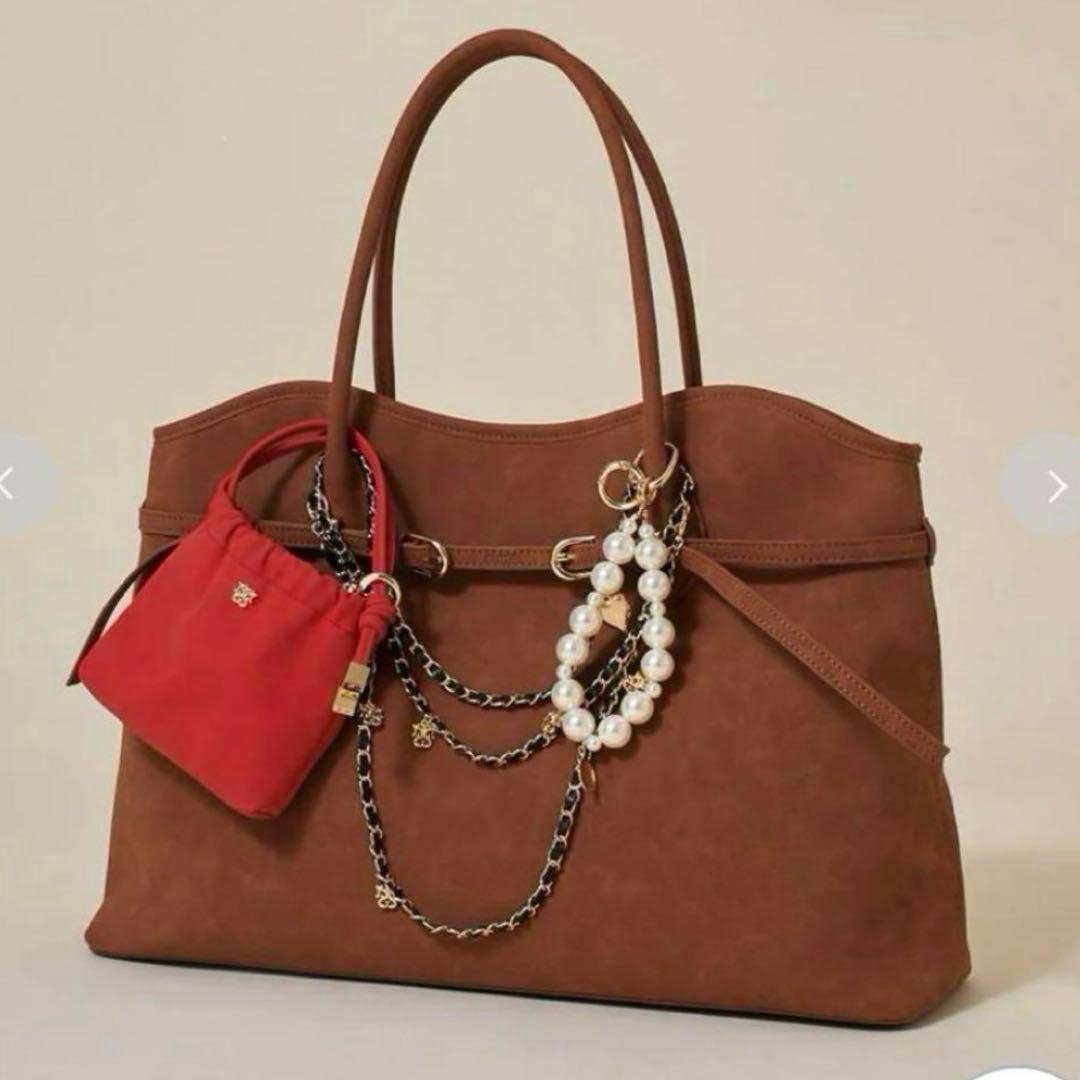 SNIDEL ソフトベルトトートバッグ　ブラウン