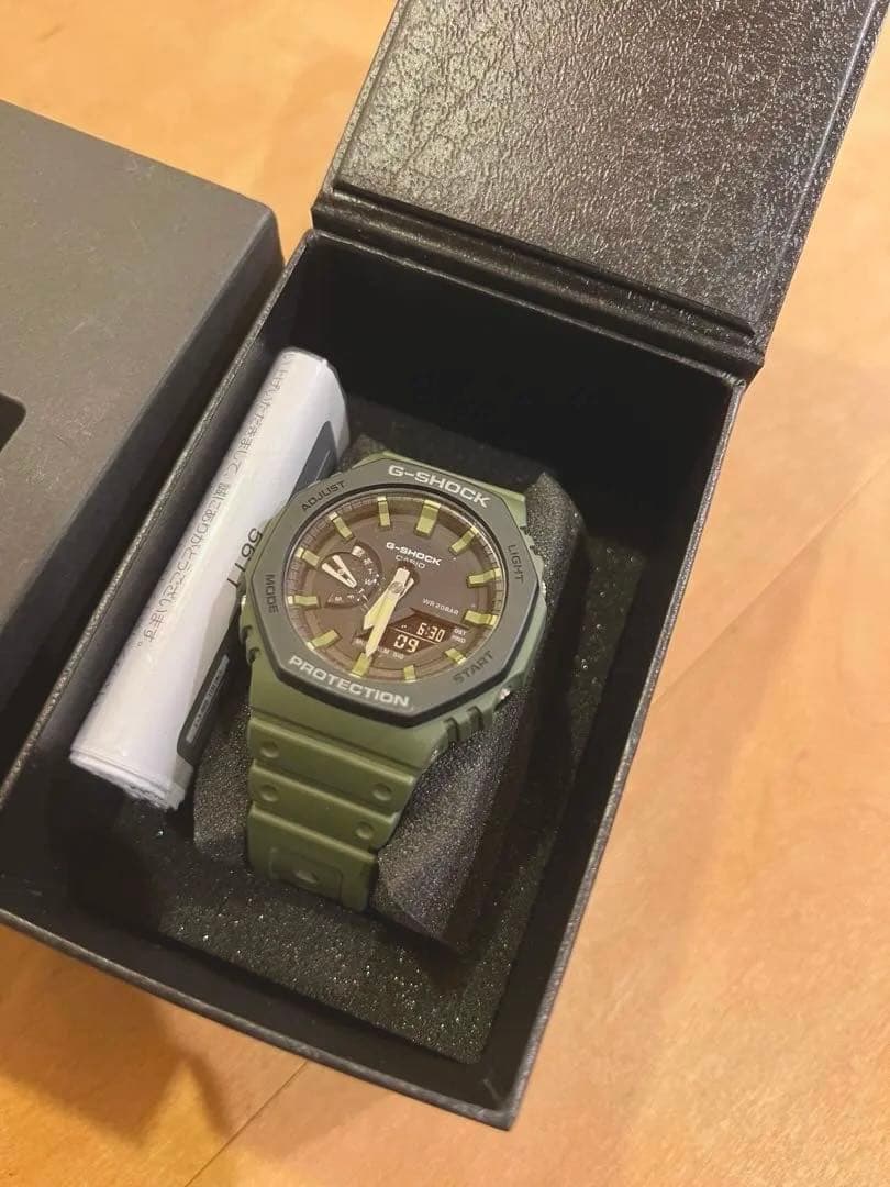 ［美品］G-SHOCK 人気シリーズカシオークGA2100 ミリタリー×ブラック