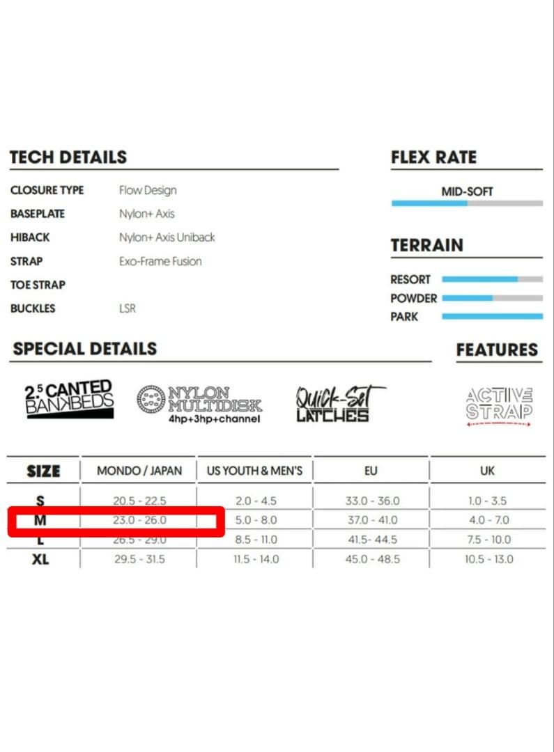【左足のみ】リアエントリービンディングFLOW FENIX 24-25