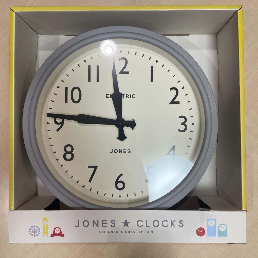 【新品同様】JONES CLOCKS プロペラ針 レトロデザイン 壁掛け時計