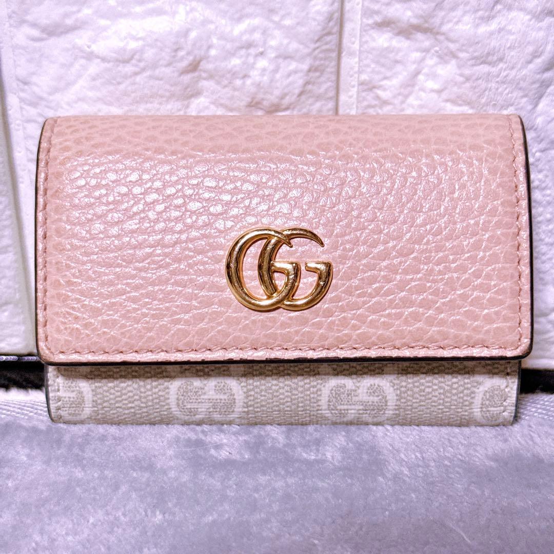 付属品完備【未使用】GUCCI キーケース 6連 GG マーモント スプリーム
