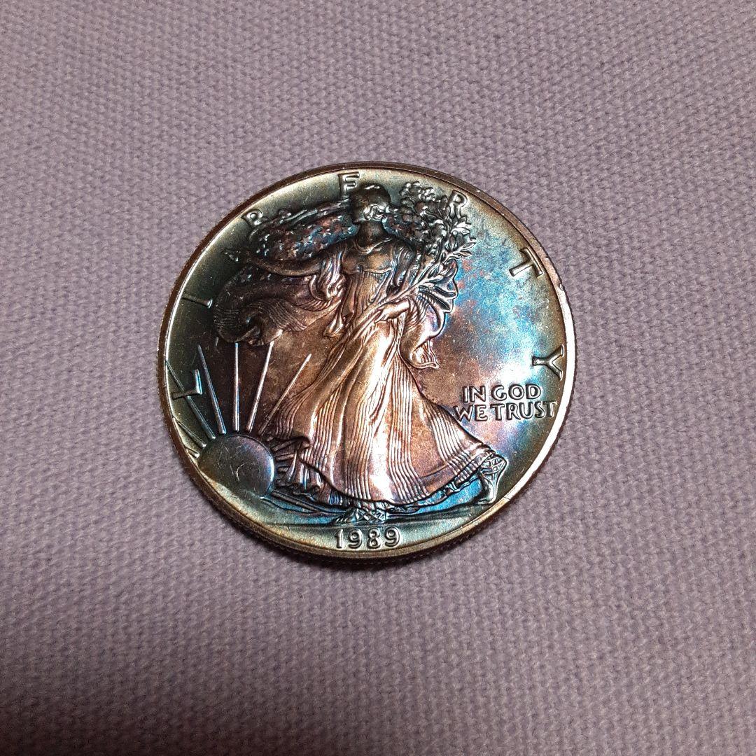 1989年 アメリカンイーグル☆シルバー☆レインボートーン