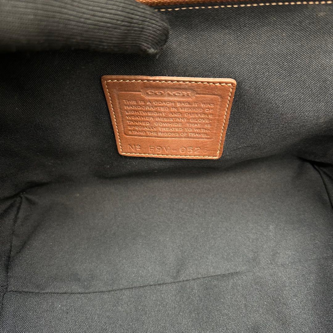 美品　オールドコーチ　クラッチバッグ　ポーチ　オールレザー　ブラウン