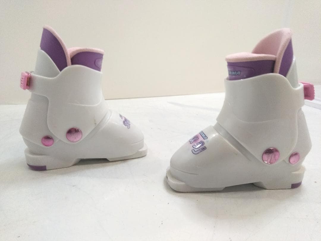 女の子 ジュニアスキー5点セット セレス 90cm ブーツ カザマ 18cm ◇