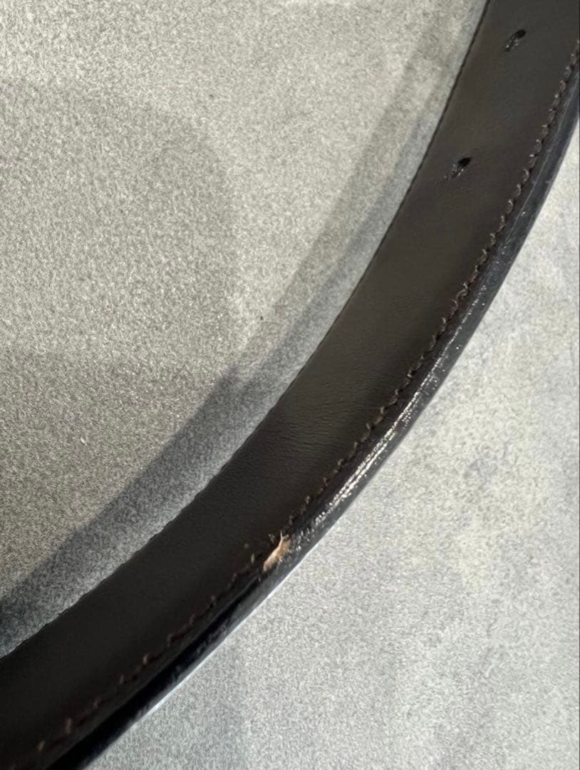 GUCCI ブラック ベルト ゴールドバックル