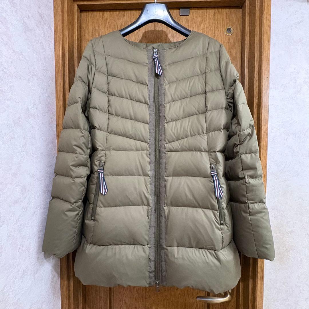 美品FILA GOLF フード取り外し可2wayダウンジャケット　カーキ　L L