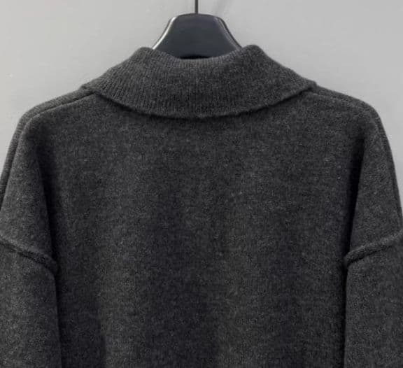 Ami Paris グレー ポロニット ハート刺繍 M