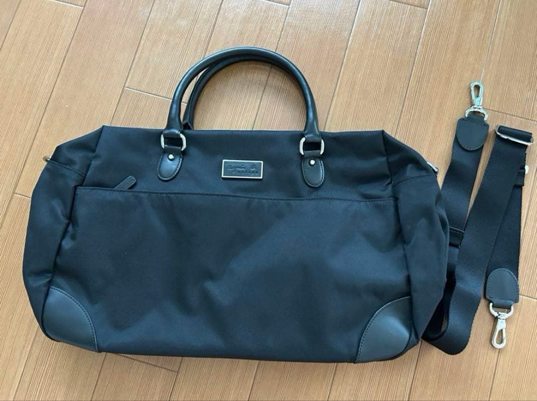 アニエス・ベー　ボストンバッグ　ブラック