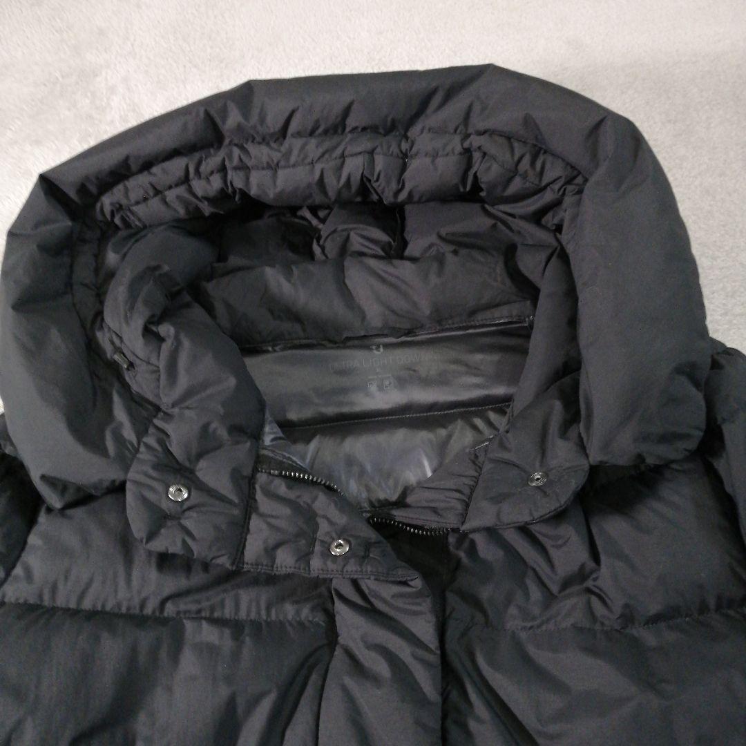 ユニクロ　プラスJ　ウルトラライトダウンフーデッドコート　ブラックXL