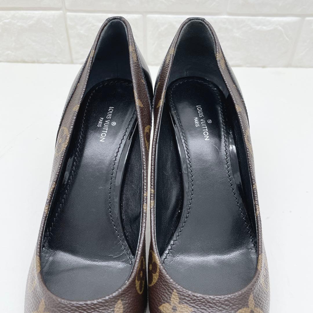 美品 ルイヴィトン モノグラム ハイヒール パンプス　PVC 36.5 ブラウン