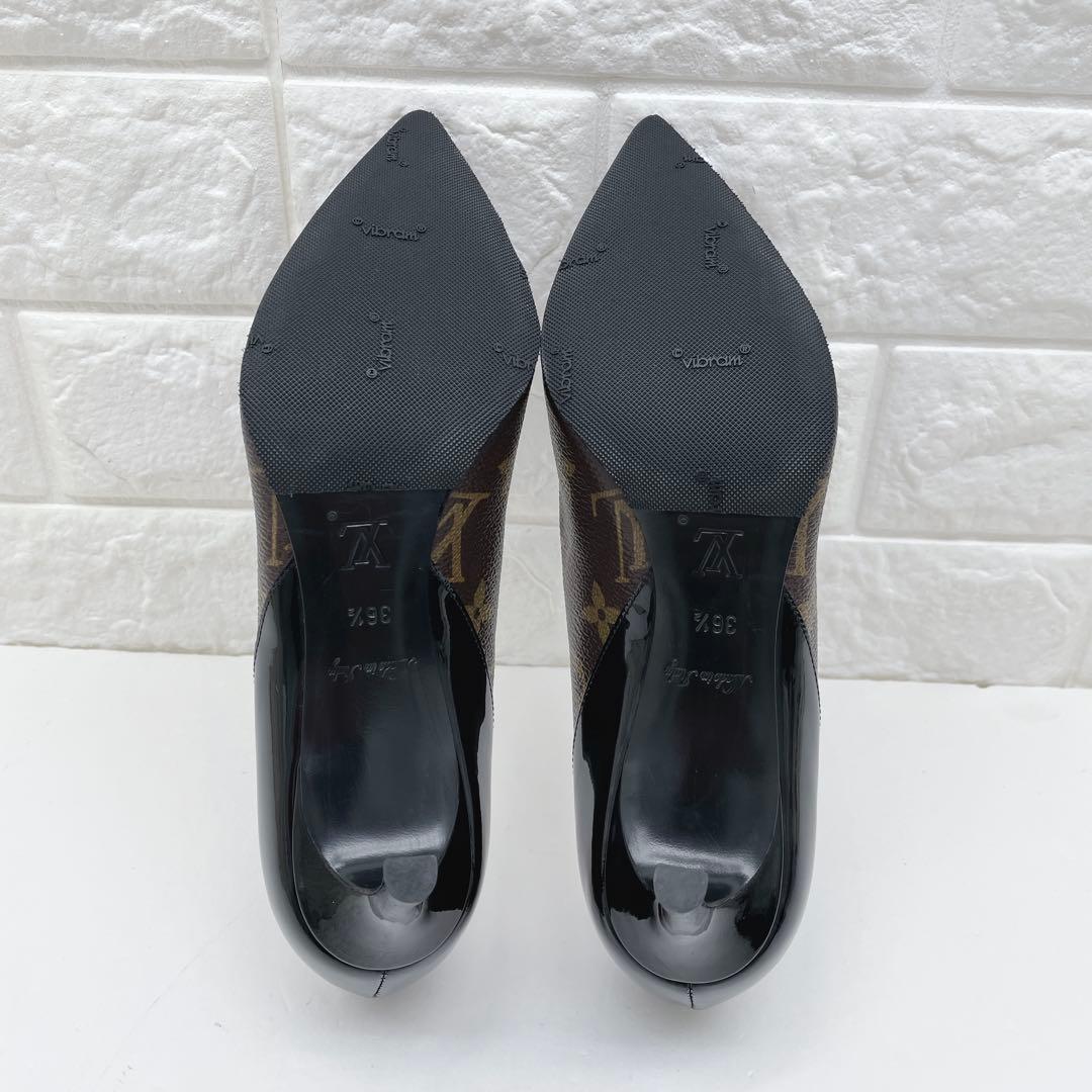 美品 ルイヴィトン モノグラム ハイヒール パンプス　PVC 36.5 ブラウン