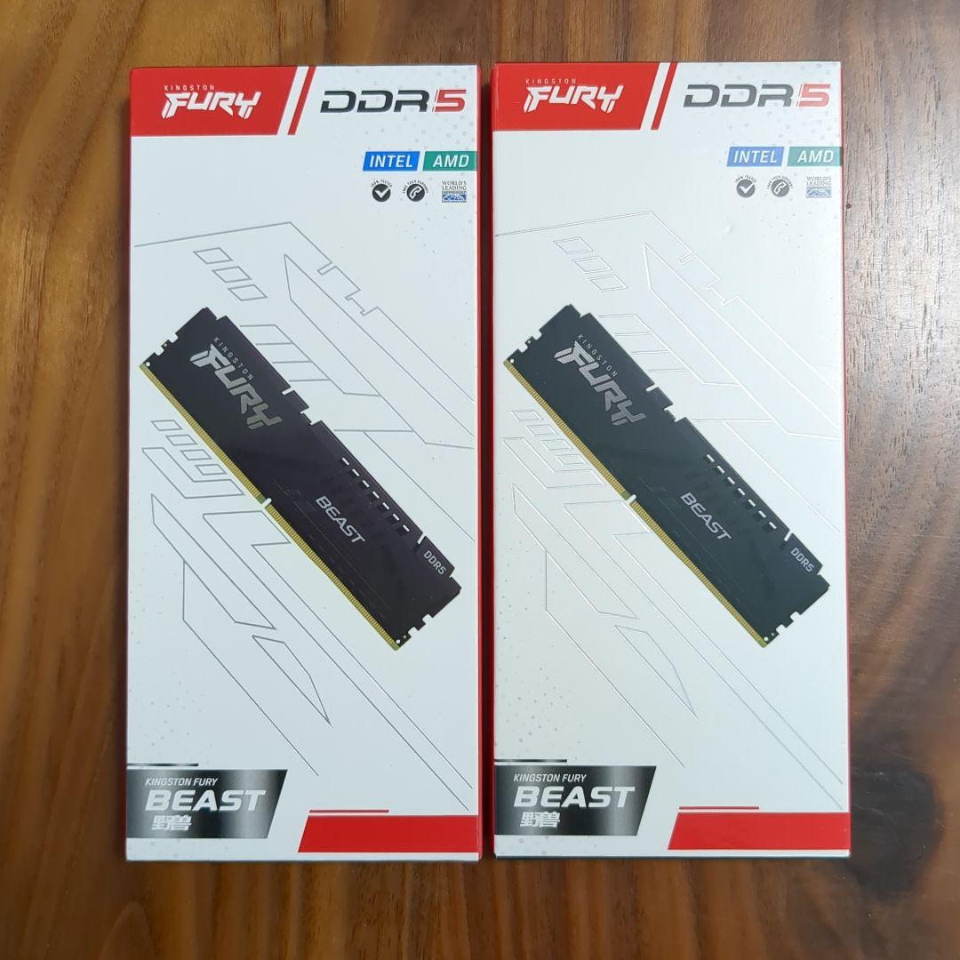 新品 16GB 2枚 kingston Beast DDR5 5200MHz