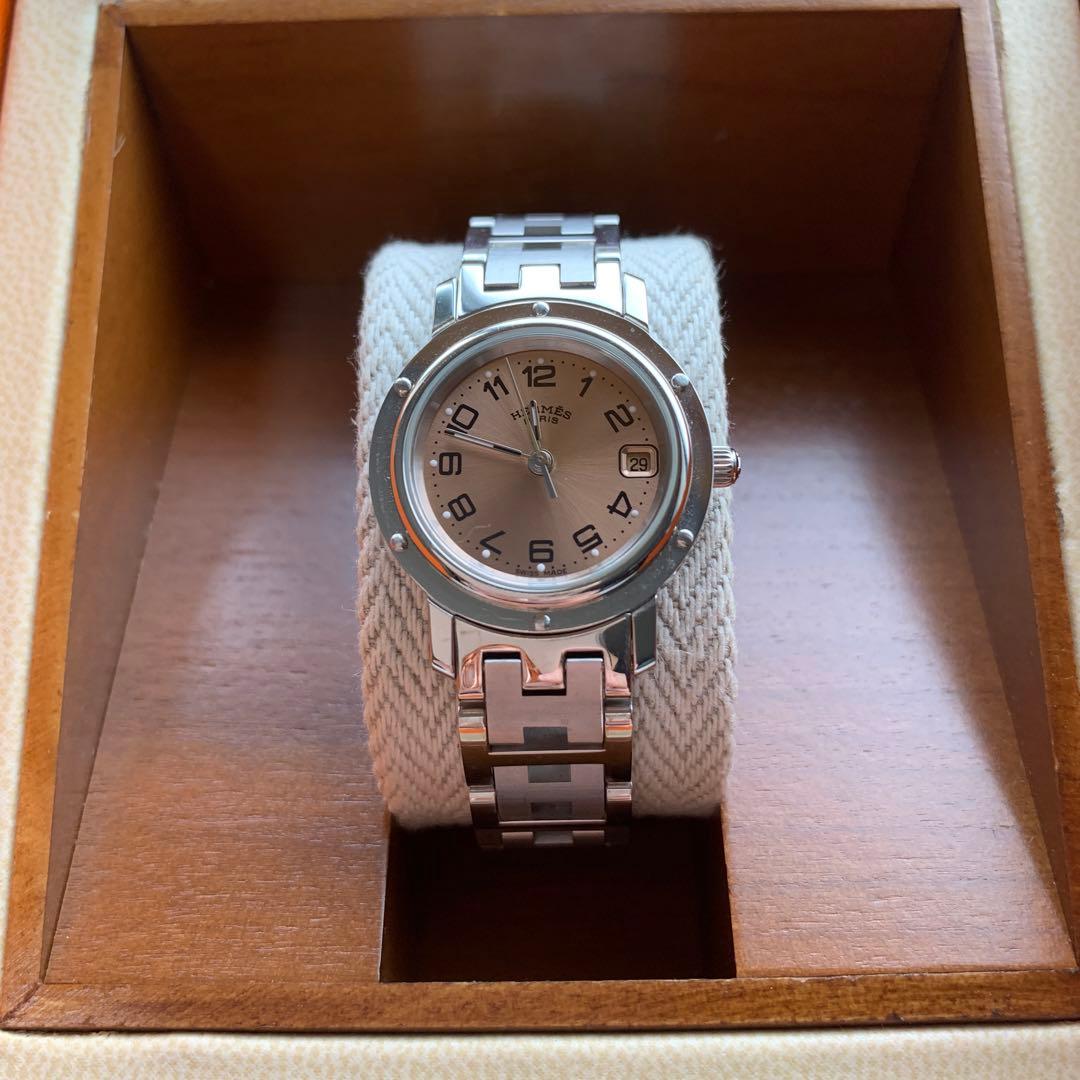 専用ページ エルメス 腕時計 クリッパー　レディース ピンクゴールド文字盤