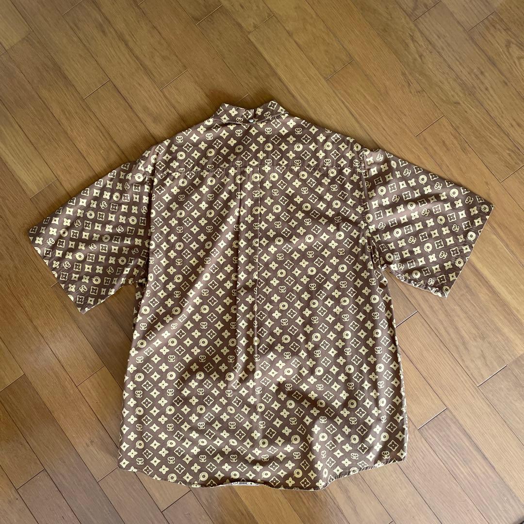 Old Stussy ボタンダウンシャツ 茶系 Mサイズ(大きめ)
