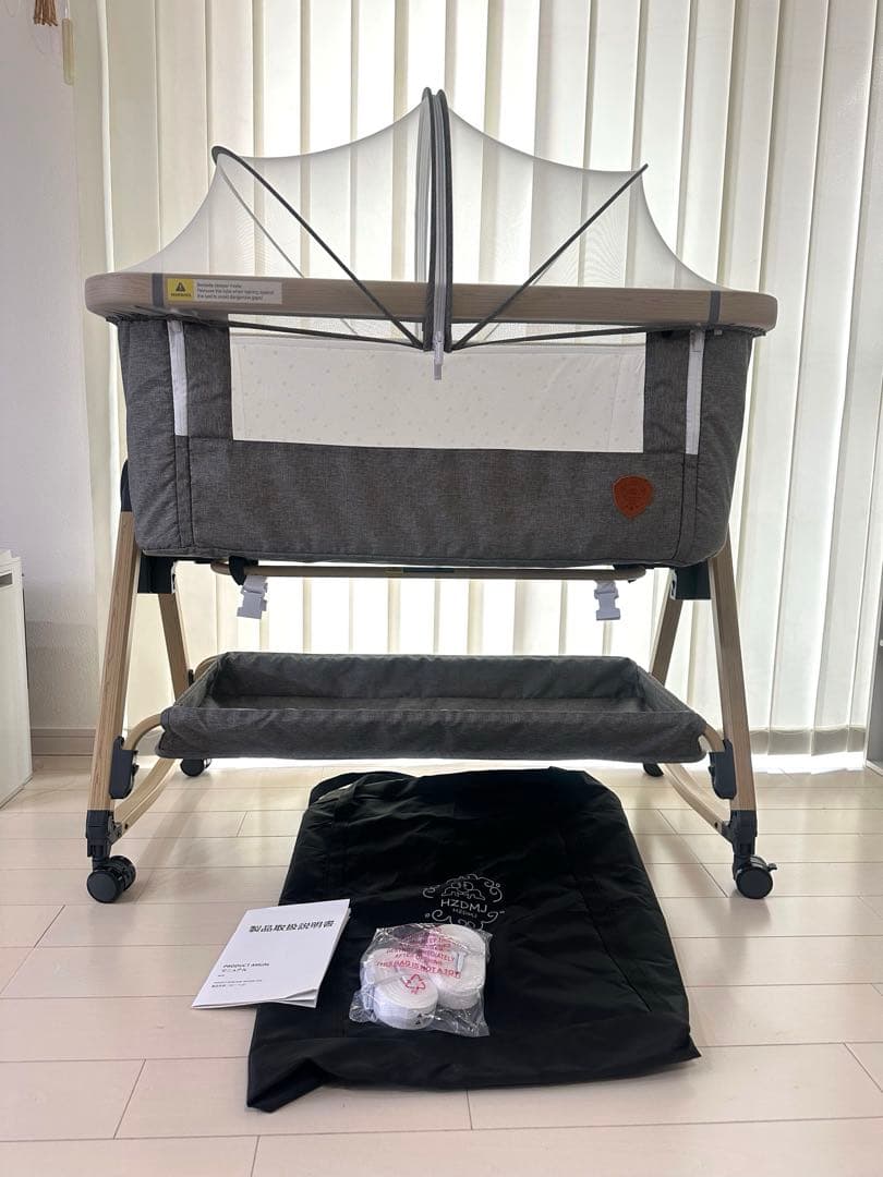 HZDMJ ベビーベッド⭐︎グレー