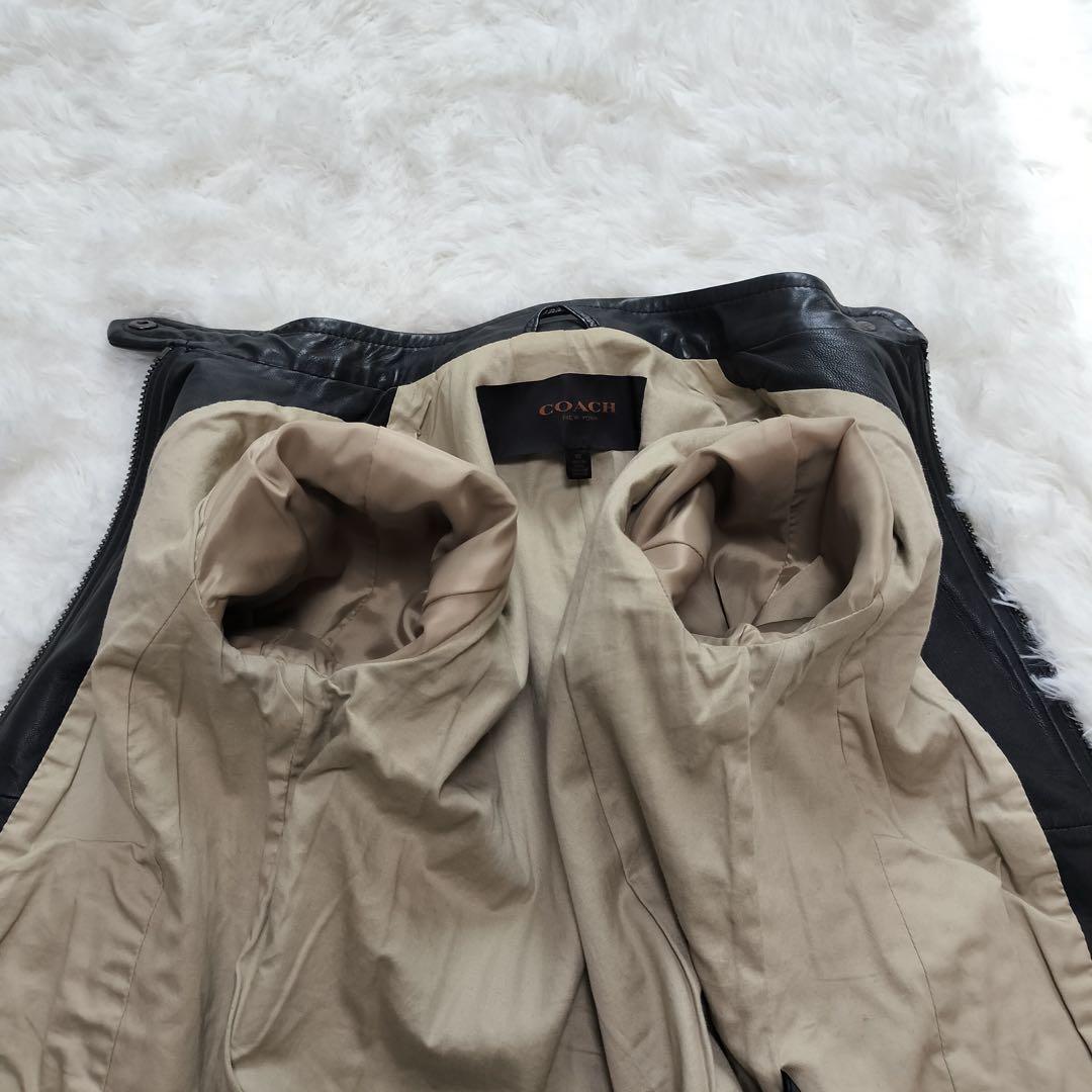 専用☆美品 希少サイズ COACH シープスキン シングルライダース XS