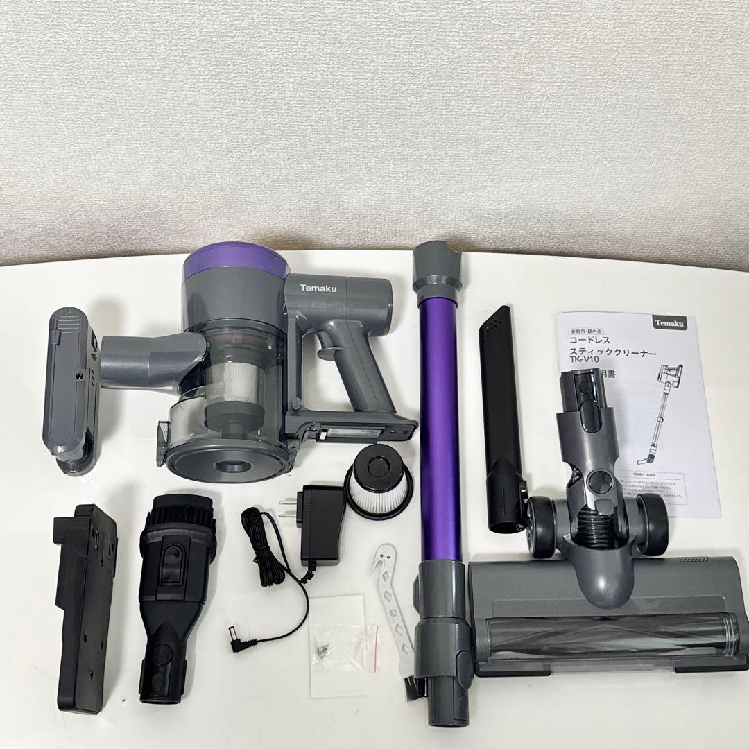 掃除機 コードレス　75000Pa 65分連続 自立式 低騒音 AI汚れ自動検知