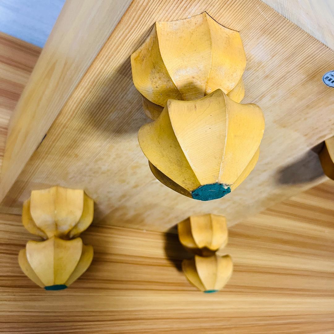 日向碁盤店 脚付碁盤 天地柾 柾目 囲碁 ヘソ有り 19路盤