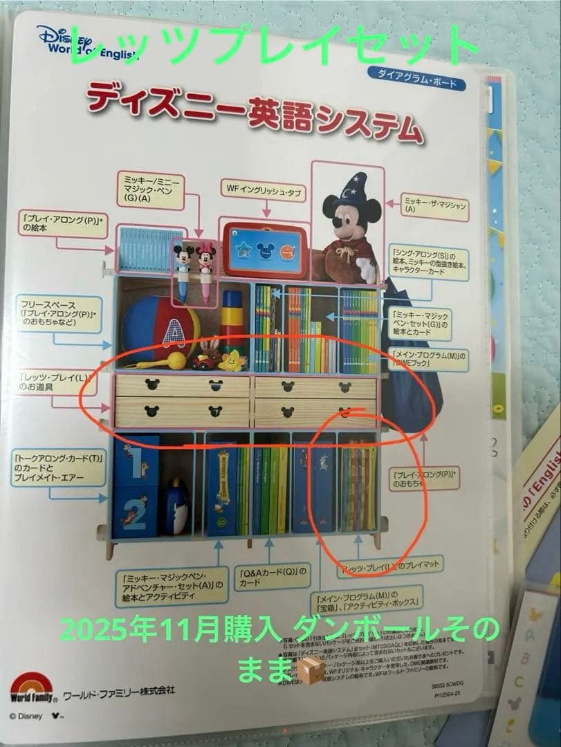 ディズニー英語システム DWE ワールドファミリー レッツプレイセット 2025