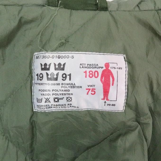 スウェーデン軍 M-90 前期型 コールドウェザーパーカー