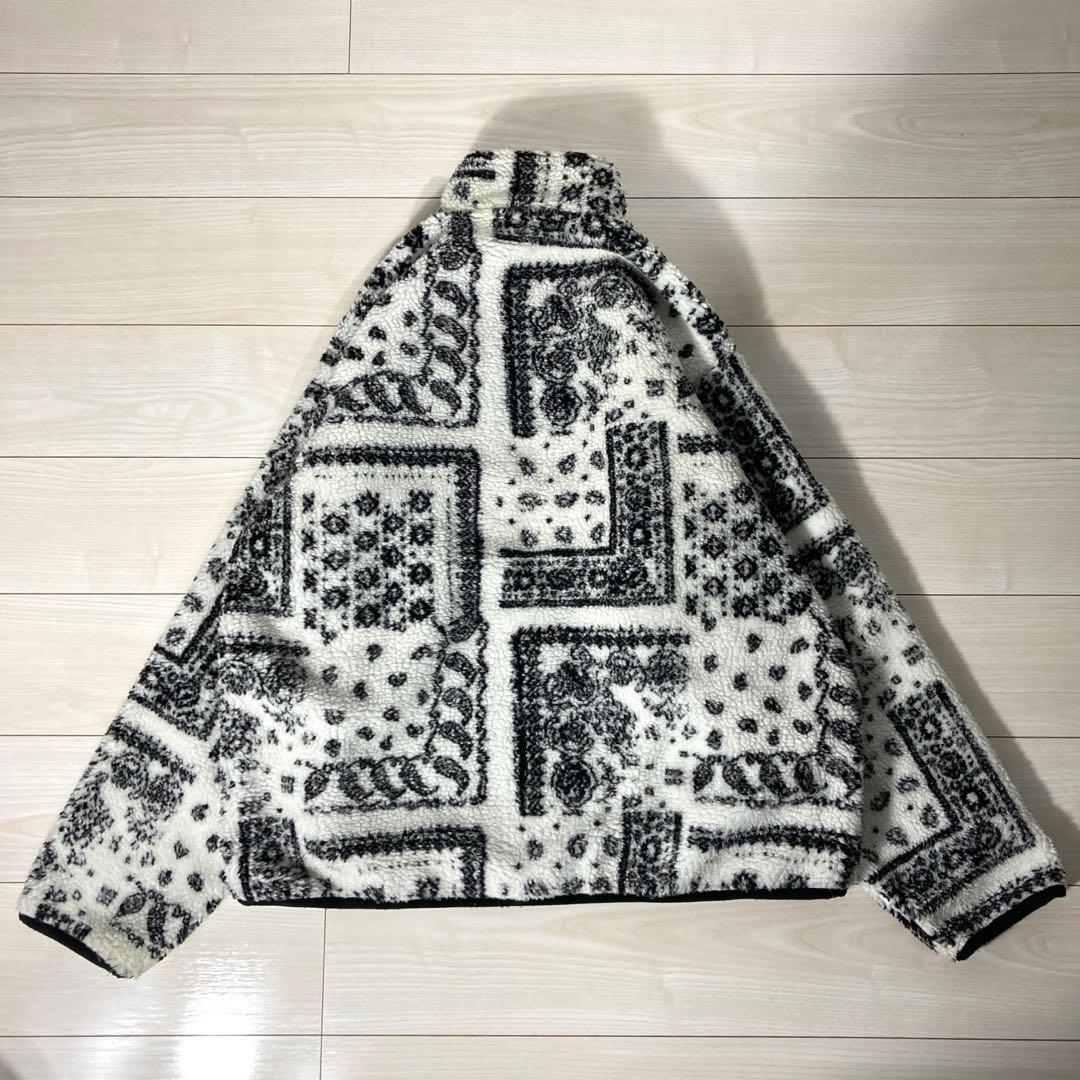 【希少XL】FTC エフティーシー ペイズリー リバーシブル ボアジャケット