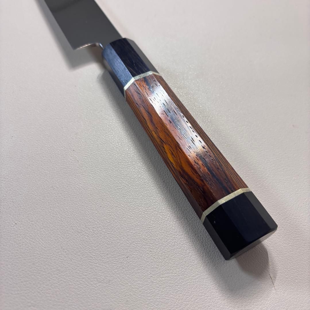 270mm 切付柳刃包丁 鏡面　天然木八角柄 刺身包丁 「全鋼」'+