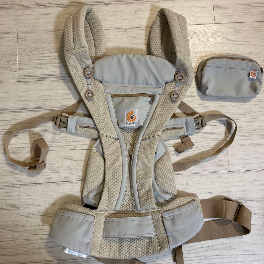 エルゴ オムニブリーズ 抱っこ紐 /サンドベージュ 収納ポーチ付き