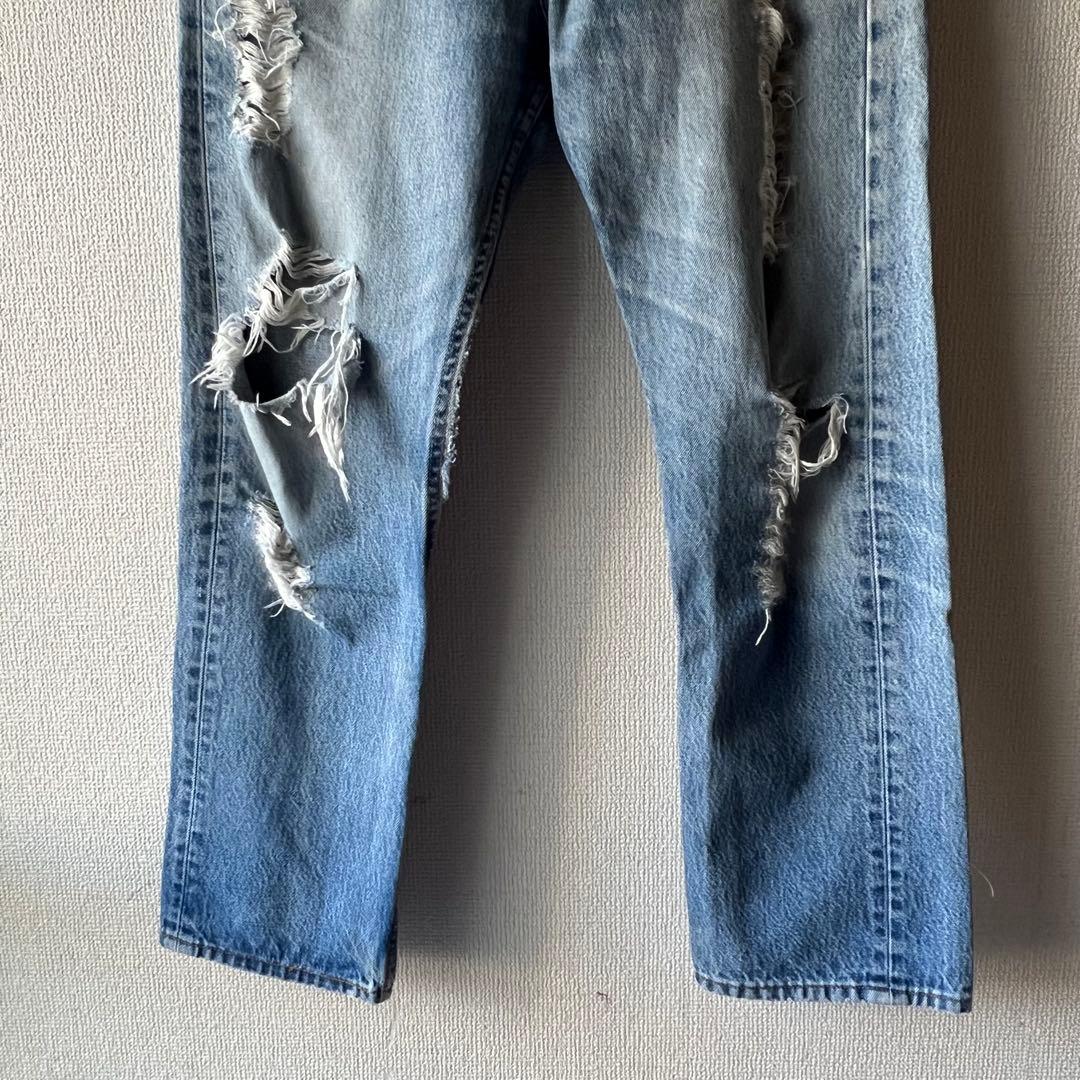 90s USA製 Levi’s 501 ゴールデンサイズ ダメージ　グランジ