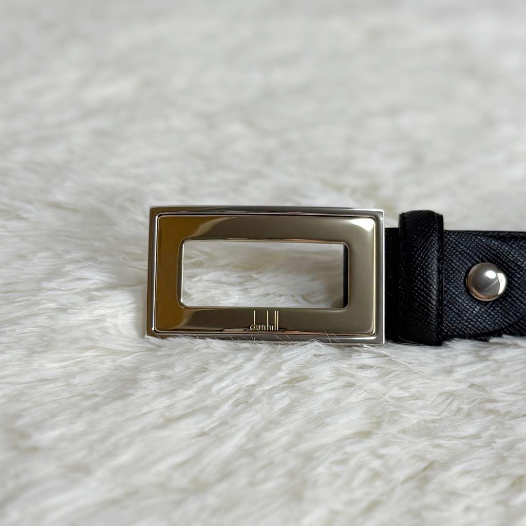 新品♡保存箱付♡dunhillダンヒル ロゴ スクエアバックル レザー ベルト