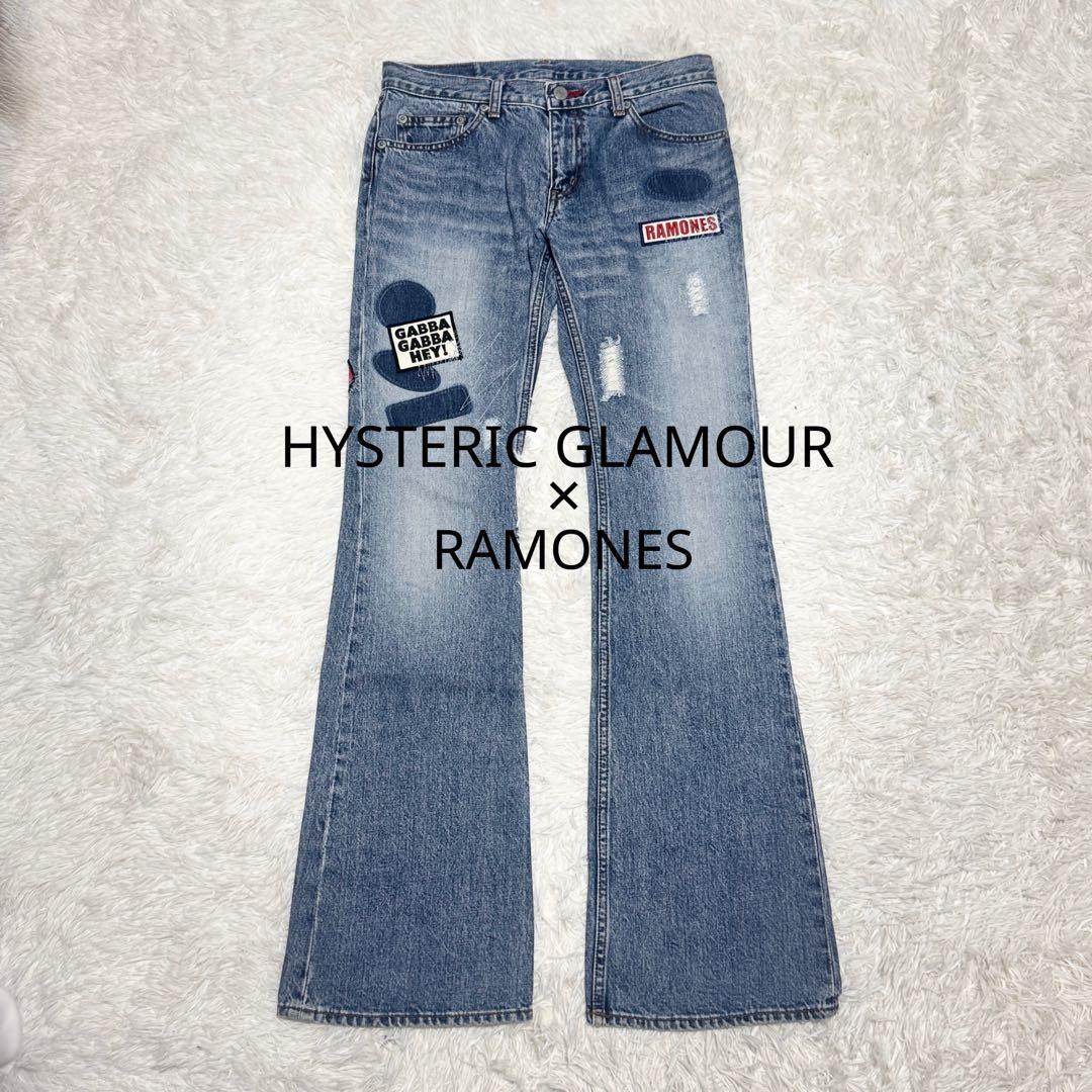 HYSTERIC GLAMOUR × RAMONES フレアデニム ワッペン