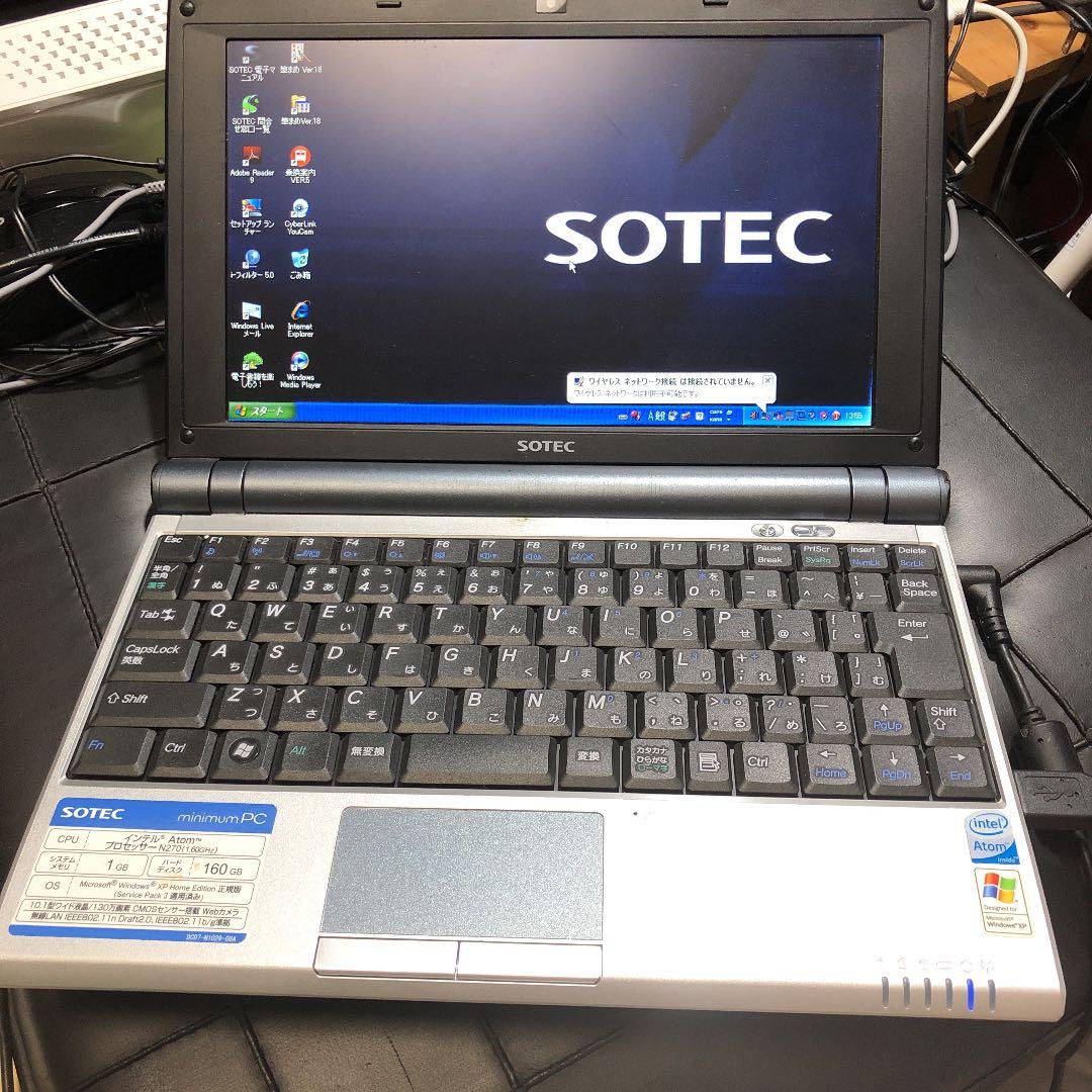 ジャンク品SOTEC minimum PC 10.1インチワイド　ノートパソコン