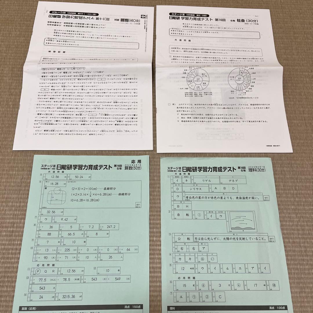 2025年 日能研 5年 ステージⅢ 育成テスト