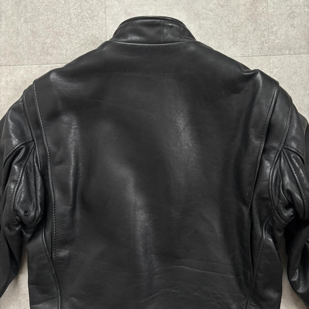 【名作641・ライナー付】ショット/シングルライダース/本革/ブラック/36